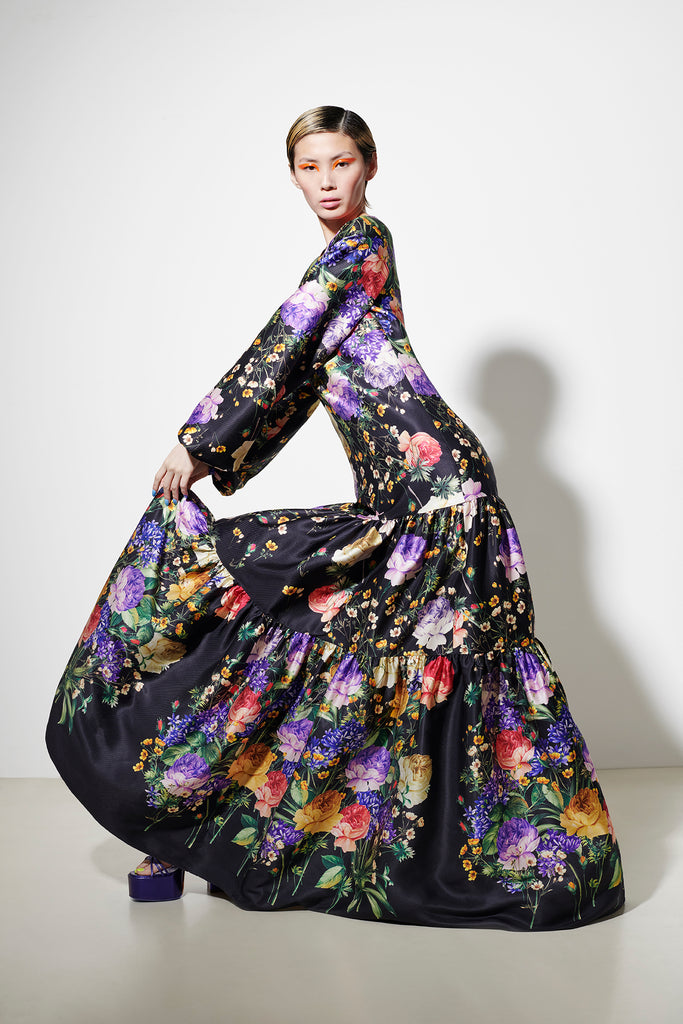 Midnight Blossom Maxi Dress – AUDRA